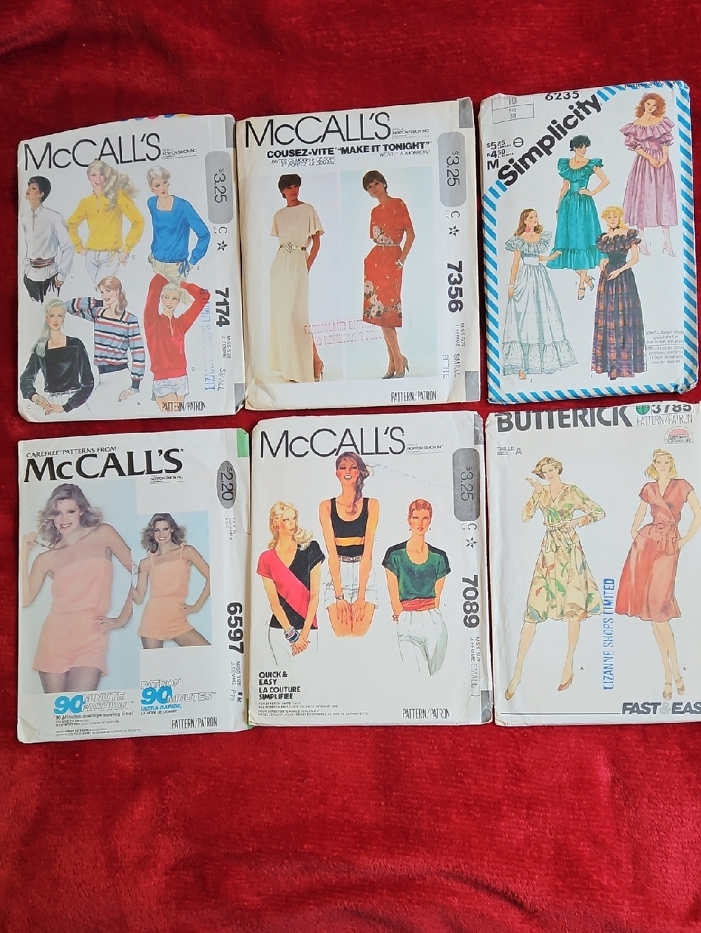 McCall's/Butterick/Simplicity Vintage Sewing Pattern Lot - Size S(10-12) Used